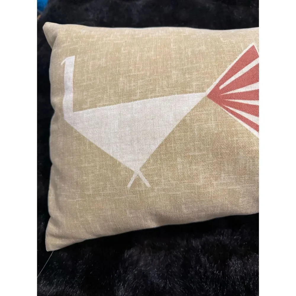 West elm primitive bird lumbar throw pillow 35x12 turkey